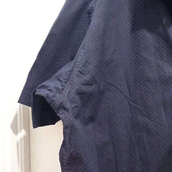 Monument Men’s Navy Polka Dot Short-Sleeve Button-Up Shirt 2X - Picture 9 of 14